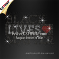 All lives matter red heart detailed bling custom clothing transfer, iron on rhinestone patches